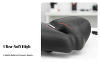 Extra Soft Noseless Bike Seat Widened Design Noseless Bike Saddle Universal Fit for Casual Riders, Cyclists, Mountain Biking, Leisure Riding