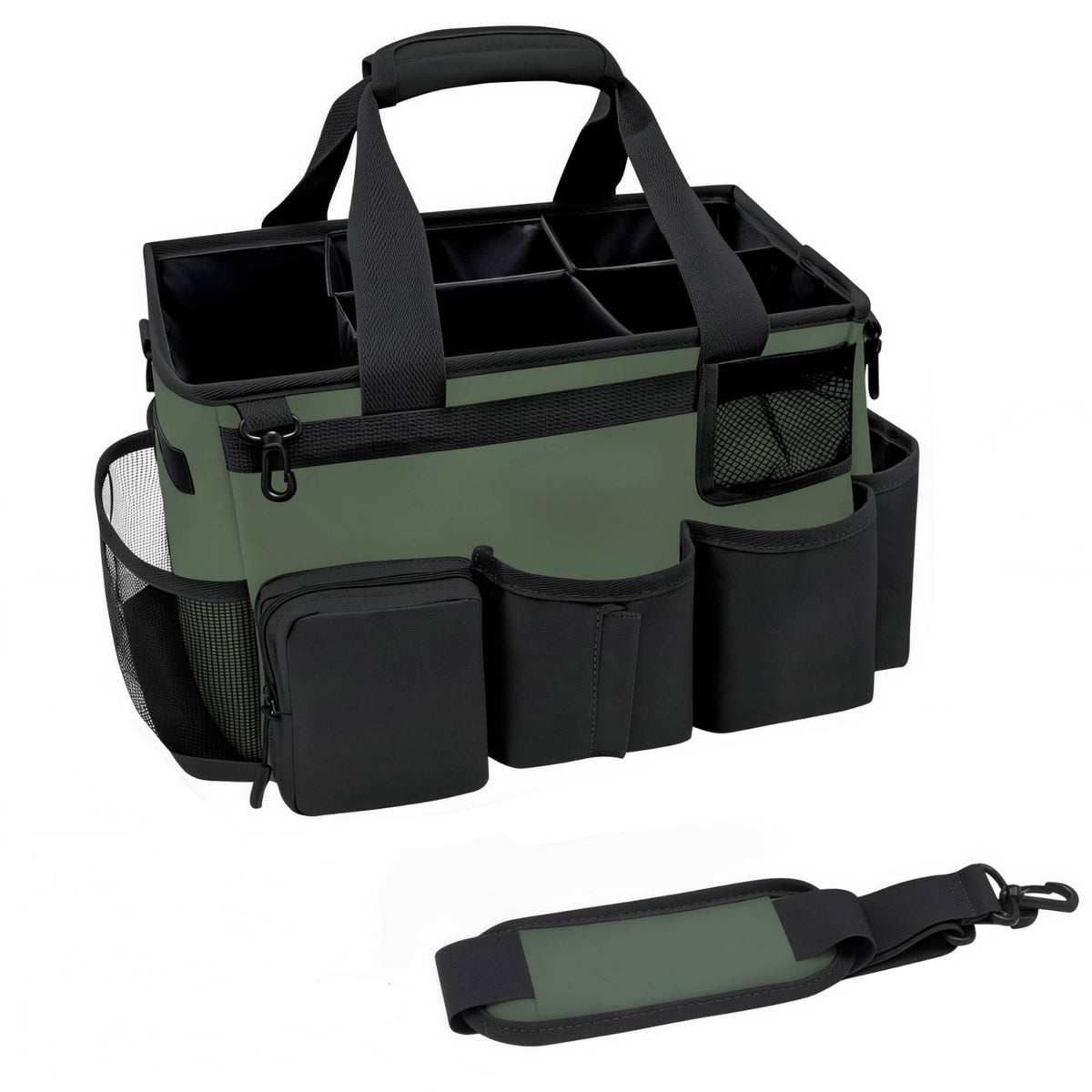 Wearable Cleaning Organizer with Shoulder Strap Portable Supply Carrier Adjustable Organizer for Gardening