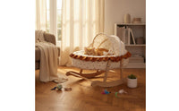 Soft and Comfortable Rocking Cat Bed with Canopy Semi-Enclosed Cat Bassinet Bed Pet Rocking Cradle for Balcony