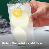 High Clarity Square Acrylic Cup Minimalist Design Transparent Square Tumbler Long-Lasting for Restaurant Owners, Students, Bar, Cafe, Office