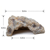 Aquarium Rocks and Aquarium Cave, Realistic Reptile Hide for Geckos and Snakes, Stable Reptile Hide Resin Rock Decor for Desert Terrariums