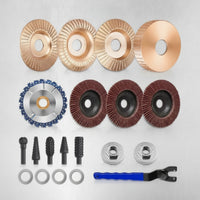 20 Pieces Versatile Angle Grinder Attachment Set Abrasive Woodworking Grinding Disc Kit Rotary Carbide Burr Bit Set Universal for Carvers