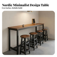 Long Narrow Bar Table Space-Saving Design Narrow Bar Table Modern Design Counter Height Pub Desk for Cafe Owners, Homeowners, Small Areas, Living Room
