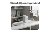 Space-Saving Multi-Compartment Desk organizer With Drawer Multi-Compartment Desktop organizer sturdy Stationery Holder No Assembly Required for Remote Workers, Students, educators, Study Room, School