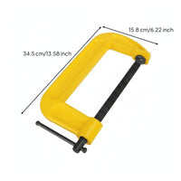 Sturdy Construction C-Clamp High-Carbon Steel C Clamp Versatile Use Corrosion-Resistant for Carpenters, Metalworkers, Welders