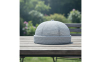 Mesh Skullcap Breathable Mesh Hat with Folded Band Netted Beanie Lightweight Brimless Hat Open-Knit for Men