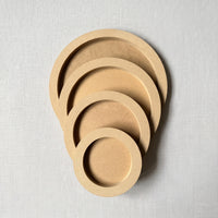 4 Pieces Round Wooden Craft Frame Circular Wooden Craft Frames DIY Paintable Picture Frame Smooth for Crafters, Students, Kids, Classroom