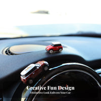 Center Console Button Decoration Easy Installation Small Car Model Ornament Cute Cartoon Design Miniature Car Figurine for Young Adults