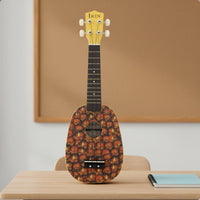Basswood Pineapple Ukulele Nylon Strings 21 Inch Ukulele Portable Musical Instrument Lightweight for Children, Outdoor