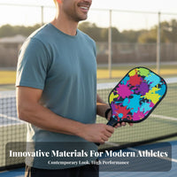 Fiberglass Paddle Racket Governing Body Approved Paddle Racket Comfort Grip Athletic Gear for Beginners, Seniors, Tournaments, Competition, Training