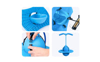 Anti-Explosion-Proof Platform Jumping Ball Indoor & Outdoor Use Pogo Ball with Handle Sturdy Disk Base Inflatable Pogo Bouncer Wear-Resistant for Adults, Backyard
