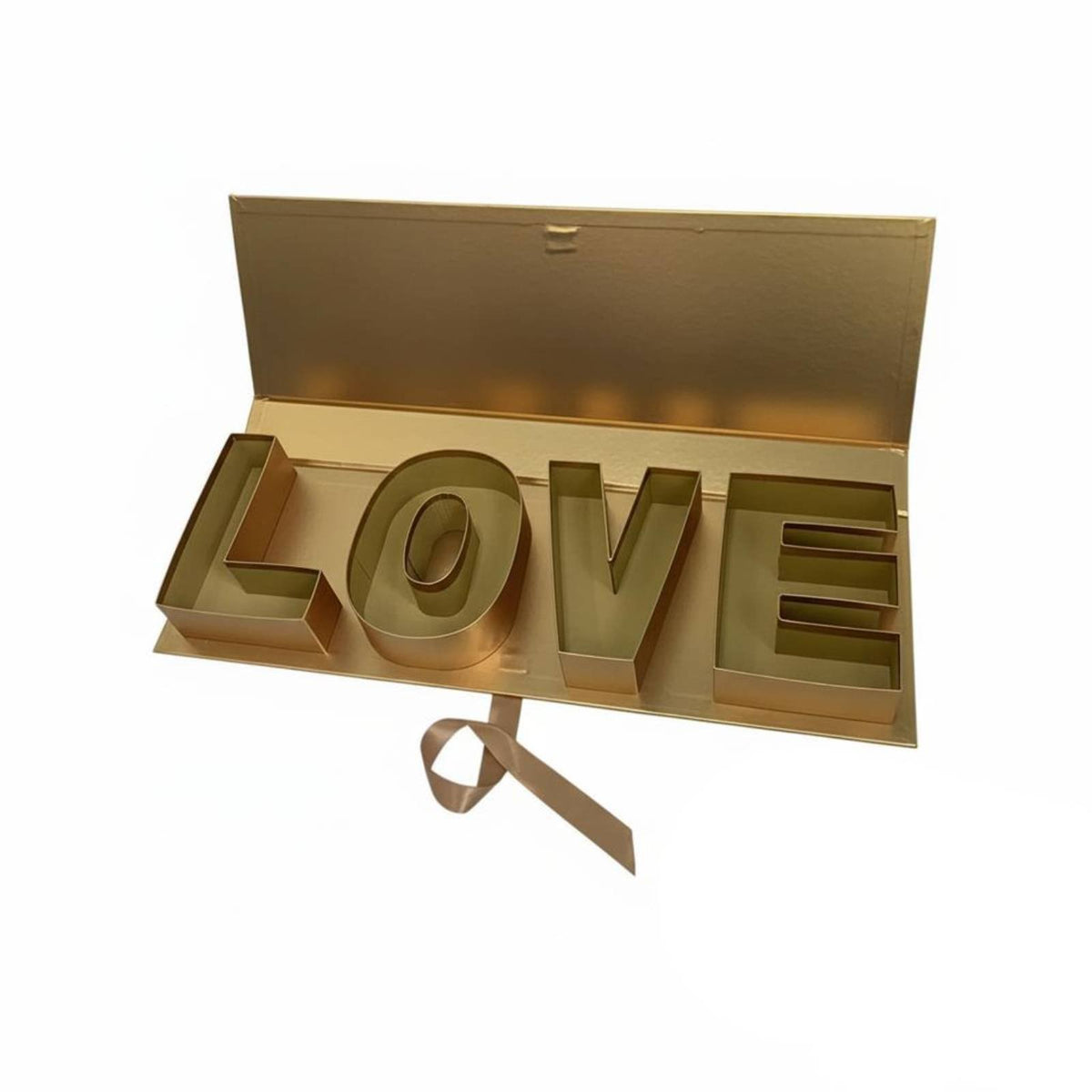 Multi-Occasion LOVE Letter Flower Box Elegant Design Fillable Letter Gift Box Includes Ribbon Tie for Event Planners, Mother's Day, Weddings