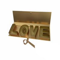 Multi-Occasion LOVE Letter Flower Box Elegant Design Fillable Letter Gift Box Includes Ribbon Tie for Event Planners, Mother's Day, Weddings