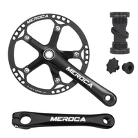 Crankset with Five-Bolt Chainring Mount Unibody Folding Bike Crankset Low-Profile Crank Arms for Cyclists