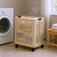 Foldable Laundry Hamper Integrated Handles Collapsible Laundry Basket