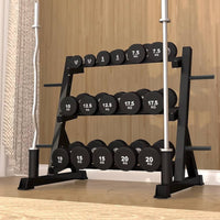 3 Tier Dumbbell Rack Sturdy Metal Frame Hex Dumbbell Rack Stable Base for Home Gym Users, Fitness Room