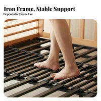 sturdy Wood Frame Pull-extendable Sleeper Sofa two-functionFunction transformable Couch Space-Saving Design Daybed Multi-Functional for Apartment Dwellers, Students, Homeowners, Small Spaces, Living Room, Den