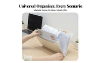 transparent Design Manual Storage Box flexible document Organizer particle-proofresistant Document Case Portable for Students, educators, homeowners, Home, School, Study Room, shelf