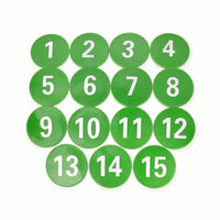 15 Pieces Training Discs Numbered Discs Thin Poly Spots for Athletes
