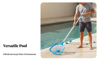 Pool Cleaning Net Set Heavy Duty Skimmer Net with Pole Reinforced Frame Swimming Pool Leaf Rake for Homeowners, Spa Owners, Heated Pools, pond