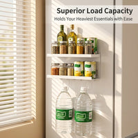 Wrap and Fridge Organizer for Countertop or Kitchen Racks, 1-Tier Powder Coated Iron