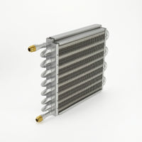 Condenser with Brass Fittings Tube-and-Fin Oil Cooler Heat Exchanger Engine Oil Cooler Heat Exchanger Aluminum Automotive