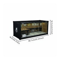 Dust Resistant Container Repair Shop Scene Realistic Details Container Repair Shop Miniature Scene Type-C Powered 1:64 Scale Garage Miniature Scene for Hobbyists