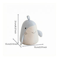 Cute Shark Door Stopper Cartoon Textile Door Stopper Soft Weighted Doorstop Printed Face for Anti-Slam