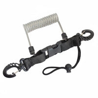 Spring Coiled Diving Leash Anti-Drop Scuba Coil Lanyard Scuba Camera Leash for Underwater Photographers