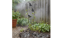 Tapered Frame Butterfly Trellis Curled Top Metal Plant Trellis Tall Decorative Vine Support Lightweight