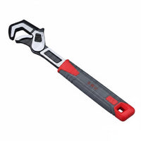 2 Pieces High Force Self Locking Wrench Single-Handed Operation Wide Jaw Adjustable Wrench Heavy-Duty Multifunctional Spanner Ergonomic Handle