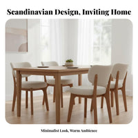 Nordic Design Upholstered Side Seat Modern Design Dining Chair Soft Padding Home Furniture Mid-1900s-Century Inspired for Homeowners, Families, Office Managers, Restaurant, Kitchen, Living Room