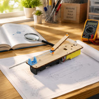 Reciprocating Linkage Model Adjustable Stroke Linear Motion Linkage Pre Drilled Holes Classroom Apparatus for Teachers, Lab