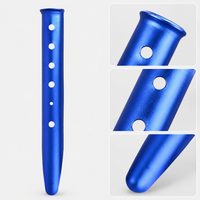 Outdoor Camping Aluminum Alloy Beach Tent Pegs, Awning Tube Stakes, U-shaped Snow Pegs, 31cm Sand Ground Anchors