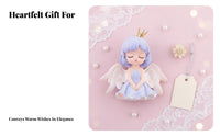 Trendy Design Resin Doll Ornament Birthday Gift Cute Girl Figure Adorable Design Resin Doll Statue Whimsical Hint for Girls, Kids, Desktop, Bedroom, Car Dashboard