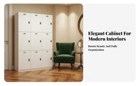 Electronic Lock Locker Large Capacity Wooden Locker Cabinet Sturdy Construction Lockable Utility Cabinet for Gym Members, Students, Salon, Spa, School