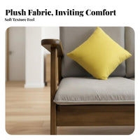 3-Seater Wood Frame Sofa Minimalist Design 3-Person Sofa comfortable Feel Living Room Furniture for Guesthouse managers, Small Apartment Dwellers, Bedroom