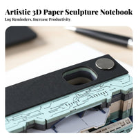 Unique Gift 3D Memo Pad 3D Art Notepad for Stati Single Ry Lovers, Futuristic-Fi Fans, Gifting, Workspace, Home