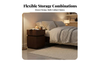 Minimalist Design Narrow Bedside Cabinet Space-Saving Narrow End Table Modern Design Nightstand Versatile for Apartment Dwellers, Homeowners, Students, Small Areas, Hallway, Entryway