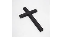 Wooden Standing Cross Soot  Black Ornament Farmhouse Decor for Altar