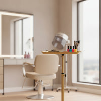 Salon Tray Cart Space Saving Service Cart Stable Trolley for Hair Stylists, Nail Technicians, Beauty Parlors