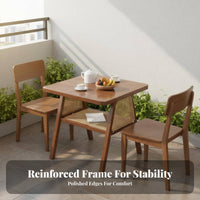 3-Piece Dining Space-savingSaving 3-Piece Wooden Dining Set Stable Construction Household Furniture for Tea Lovers, Homeowners, Balcony, Patio