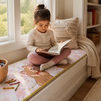 Cartoon Lamb Velvet Bay Window Cushion, All-Season Balcony Mat, Skin-Friendly Bedroom Bedside Rug