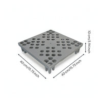 Interlocking Pallet Water-resistantProof Pallet with Grid Top Perforated Interlocking Storage Bases for Logistics Coordinators, Cargo Staging