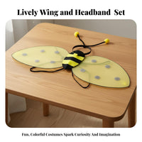 2 Pieces Flying Costume and Headband Set Bright Colors Childrens Appendages Fine Craftsmanship Cosplay Accessories for Children, Dress Up
