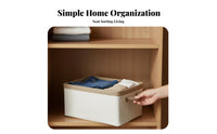 Compartmentalized Clothing Container Stackable Wardrobe storage container With Handles