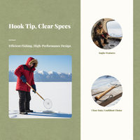 Ice Fishing Ladle, Stainless Steel Hook, Outdoor Tool