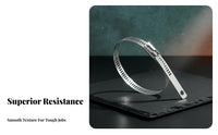 100 Pieces Stainless Steel Wire Tie Automatic-Locking Metal Zip Tie Automatic-Locking Metal Strap Anti-Rust