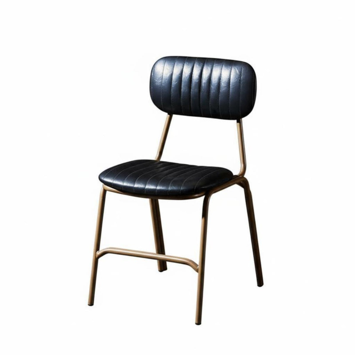 Industrial Design Upholstered High-Back Bar Stool Sturdy Metal Frame Counter Chair Retro Design Seating Furniture Soft Padded Seat for Restaurant Owners, Homeowners, Adults, Cafe, Kitchen, Dining Room