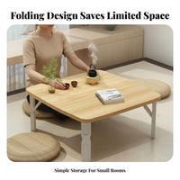 Space-Saving Foldable Lap Table Multi-Purpose Portable Furniture Lightweight Floor Desk No Assembly Required for Apartment Dwellers, Telecommuting Workers, Bay Window, Dormitory, Small Areas, Bedroom